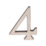 M Marcus Heritage Brass Numeral 4 - Concealed Fix 76mm